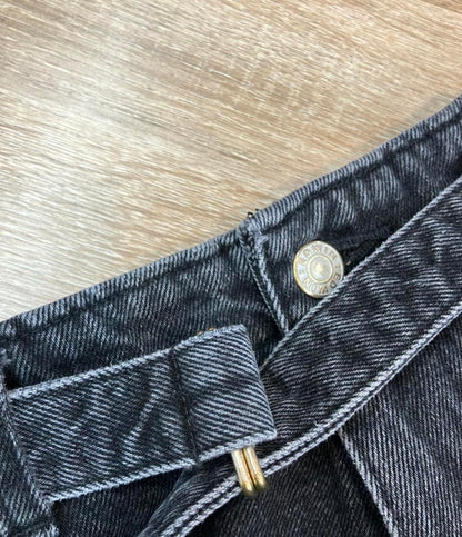 ETRE TOKYO EDWIN デニムパンツ ベルベット ワイド EDWINコラボ 1225220108-0 レディース SIZE S エトレトウキョウ エドウィン