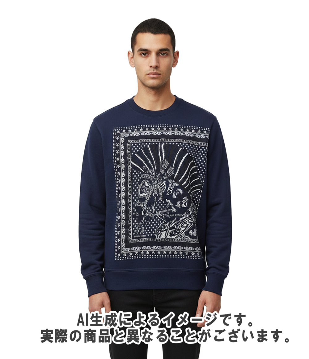 HERMES 長袖 シュヴァルパンクバンダナ ニット H467880HA メンズ レディース SIZE XXS エルメス