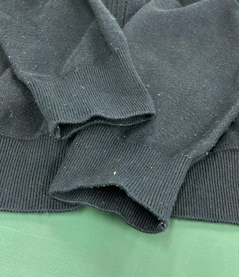 ルシアンペラフィネ カシミヤ混スカルジップスウェットパーカー メンズ