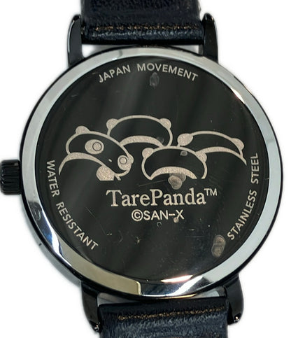 美品 腕時計 たれぱんだ クオーツ ブラック レディース