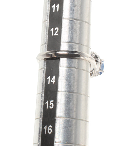美品 リング 指輪 Pt900 サファイヤ0.54ct ダイヤ0.11ct レディース SIZE 13号