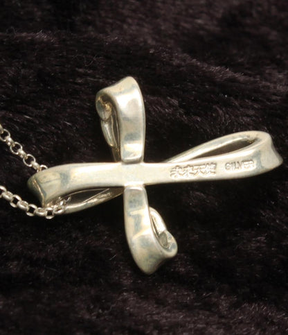 Mirai Tenshi ネックレス SV SV925 ダイヤ クロスモチーフ レディース ミライテンシ