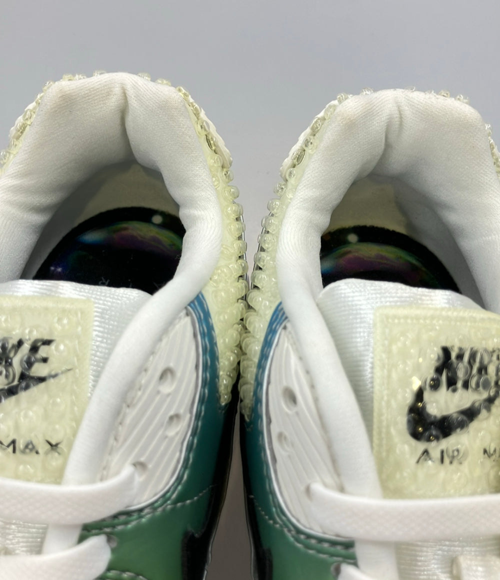 NIKE ローカットスニーカー シャボン玉 虹色 AIR MAX 90 20 GS CT9631-100 キッズ SIZE 22.5 ナイキ
