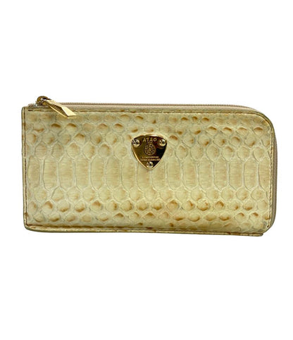 ATAO L字ファスナー長財布 パイソン レザー レディース アタオ