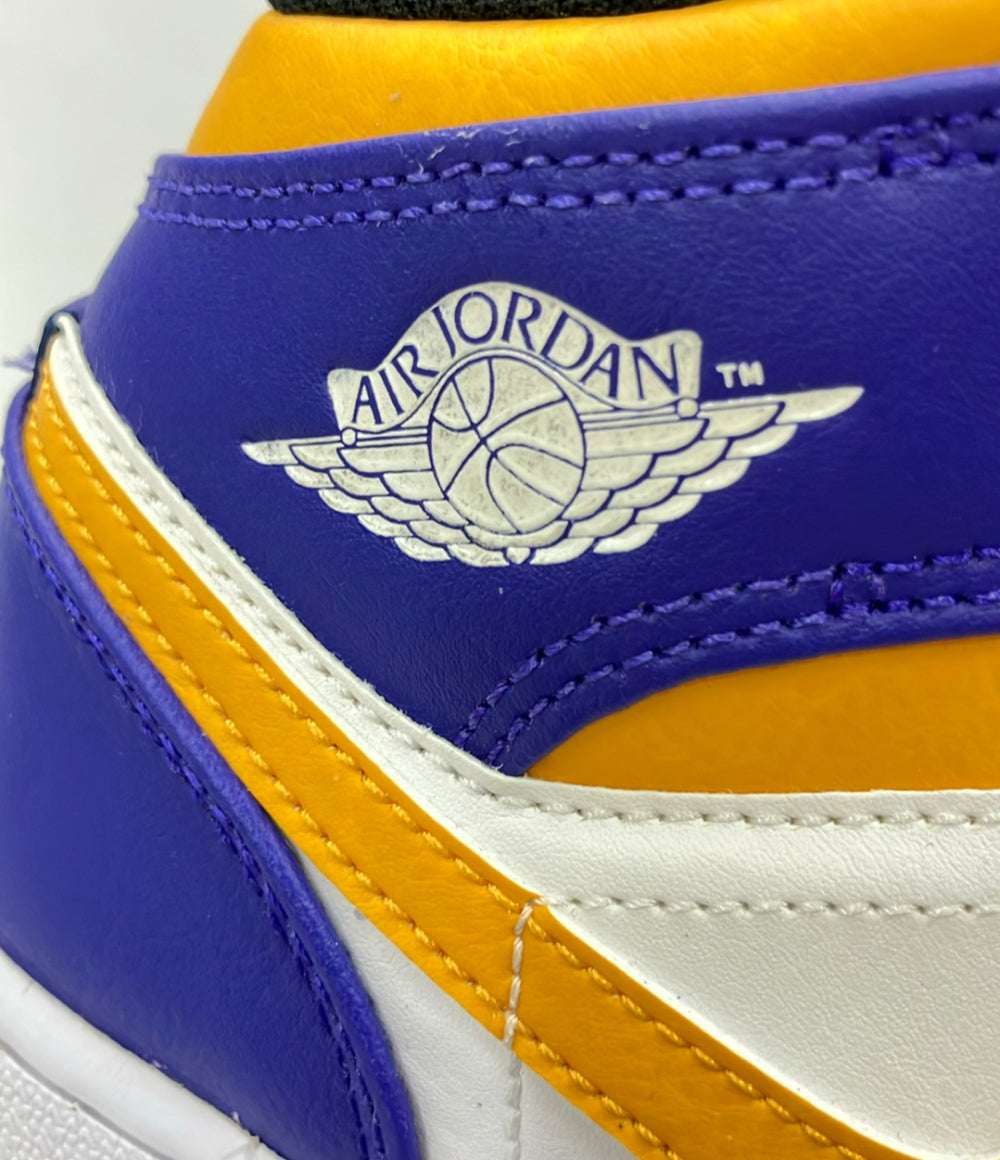 美品 NIKE ミドルカットスニーカー AIR JORDAN 1 MID GS DQ8423-517 キッズ SIZE 22.5 ナイキ