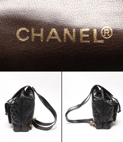 CHANEL リュック バックパック ゴールド金具 マトラッセ ラムスキン 2番台 レディース シャネル