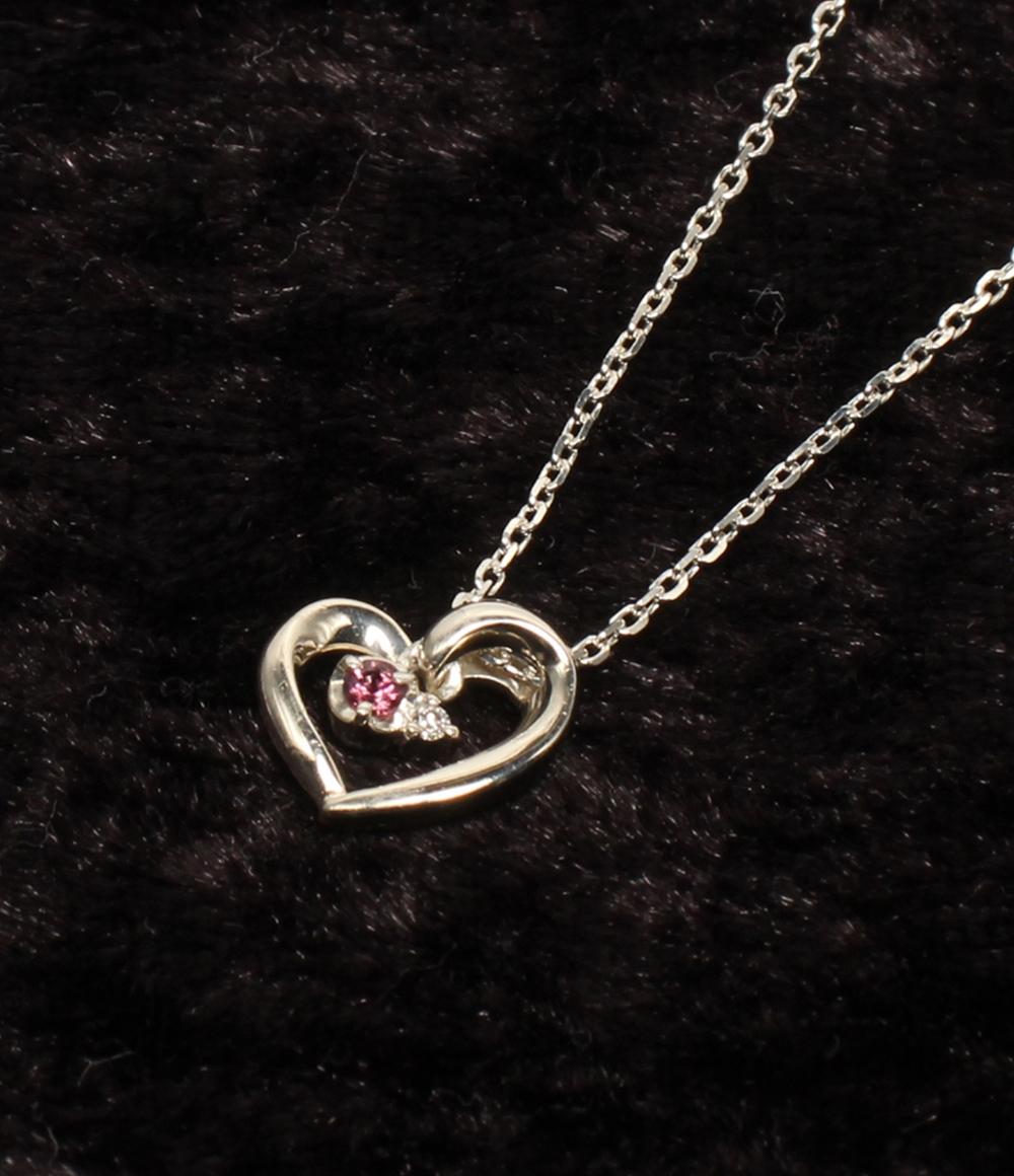 美品 4℃ ネックレス SV ハートモチーフ レディース ヨンドシー