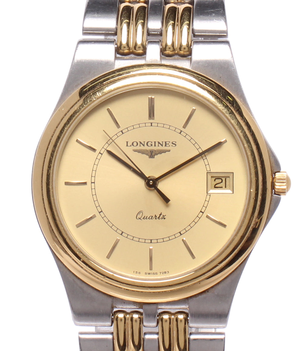 LONGINES 腕時計 フラッグシップ クオーツ ゴールド 7283 メンズ ロンジン