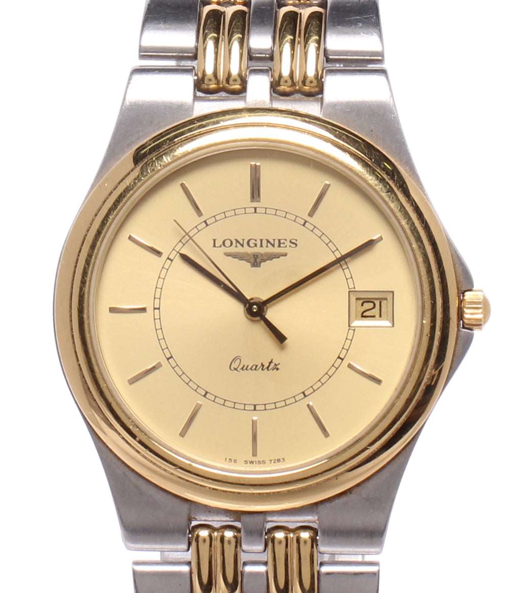 LONGINES 腕時計 フラッグシップ クオーツ ゴールド 7283 メンズ ロンジン