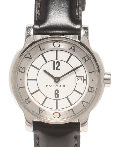 BVLGARI 腕時計 ソロテンポ クオーツ ホワイト ST29S レディース ブルガリ