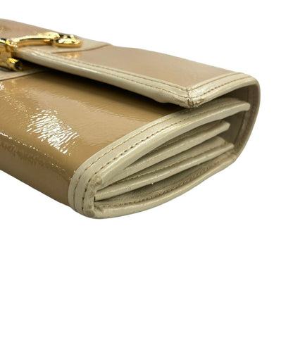 HAMANO 長財布 エナメル 牛革 レディース ハマノ