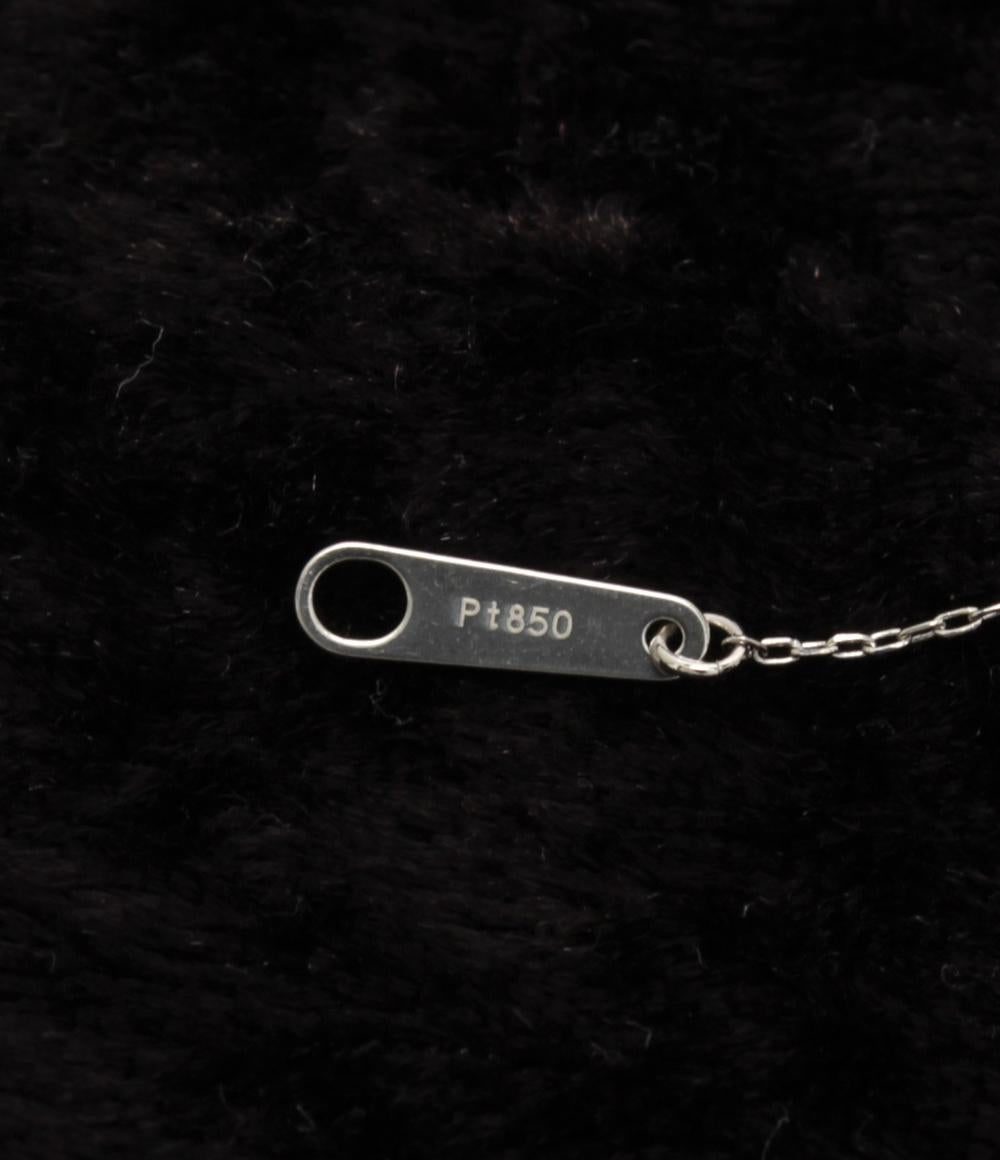 美品 ネックレス Pt900 Pt850 ダイヤ 0.10ct ホースシューモチーフ レディース