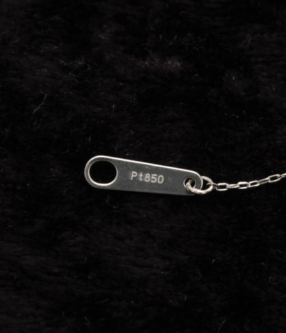 美品 ネックレス Pt900 Pt850 ダイヤ 0.10ct ホースシューモチーフ レディース