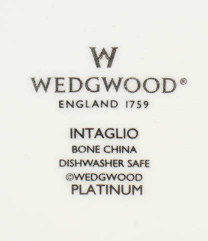 美品 WEDGWOOD スクエアディッシュ 皿 24cm インタグリオ プラチナ ウエッジウッド