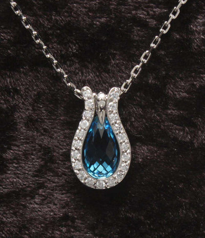 美品 IEI ネックレス SV925 ブルートパーズ レディース