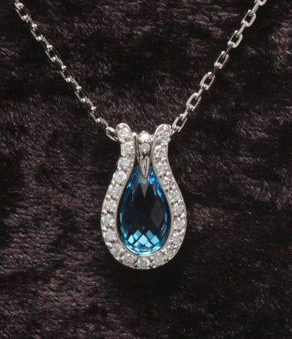 美品 IEI ネックレス SV925 ブルートパーズ レディース