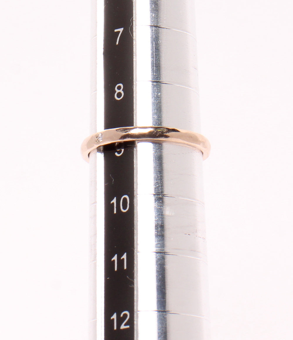 美品 ete リング 指輪 K10 ダイヤ MPG レディース SIZE 9号 エテ