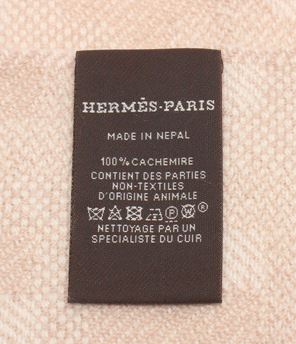 美品 HERMES マフラー Hジャガード カシミヤ100％ レディース メンズ エルメス