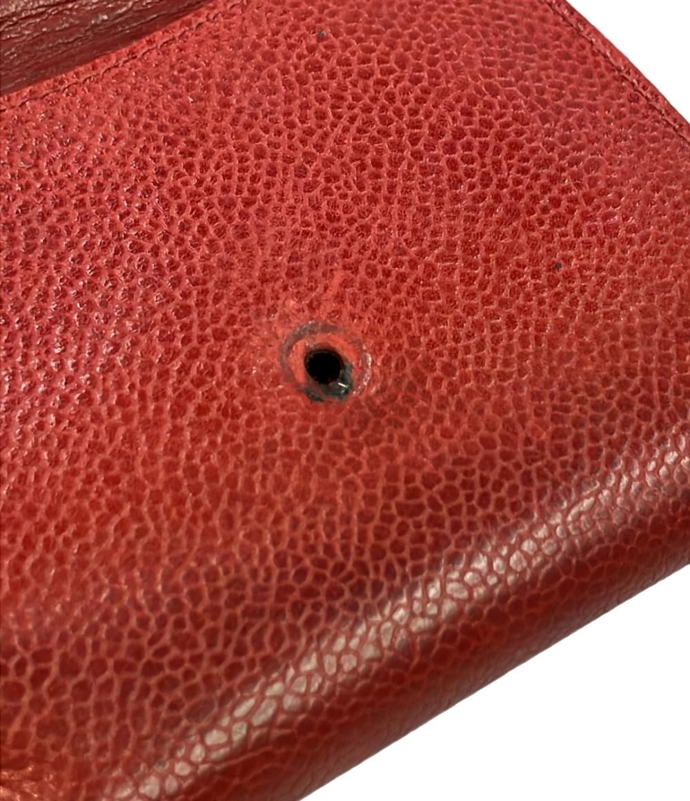 訳あり シャネル 三つ折り財布 キャビアスキン レディース CHANEL