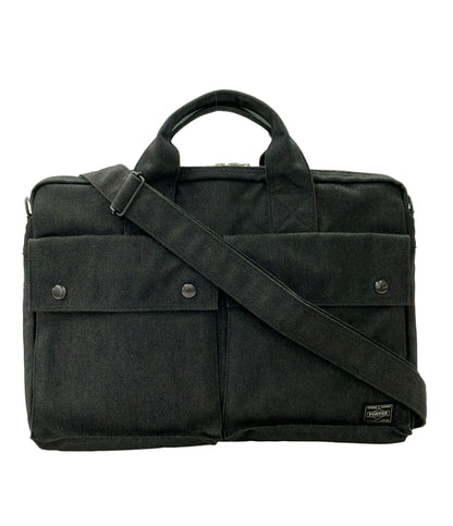 美品 PORTER 2way ハンドバッグ ショルダーバッグ 斜め掛け スモーキー メンズ ポーター