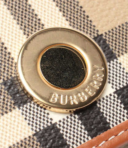 美品 BURBERRY 長財布 チェック柄 レディース メンズ バーバリー