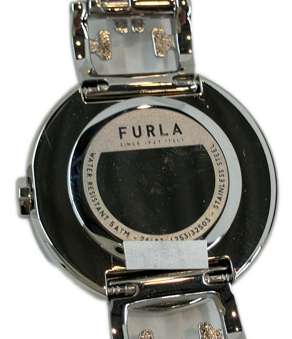 美品 Furla 腕時計 クオーツ シェル レディース フルラ