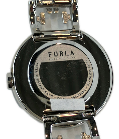 美品 Furla 腕時計 クオーツ シェル レディース フルラ