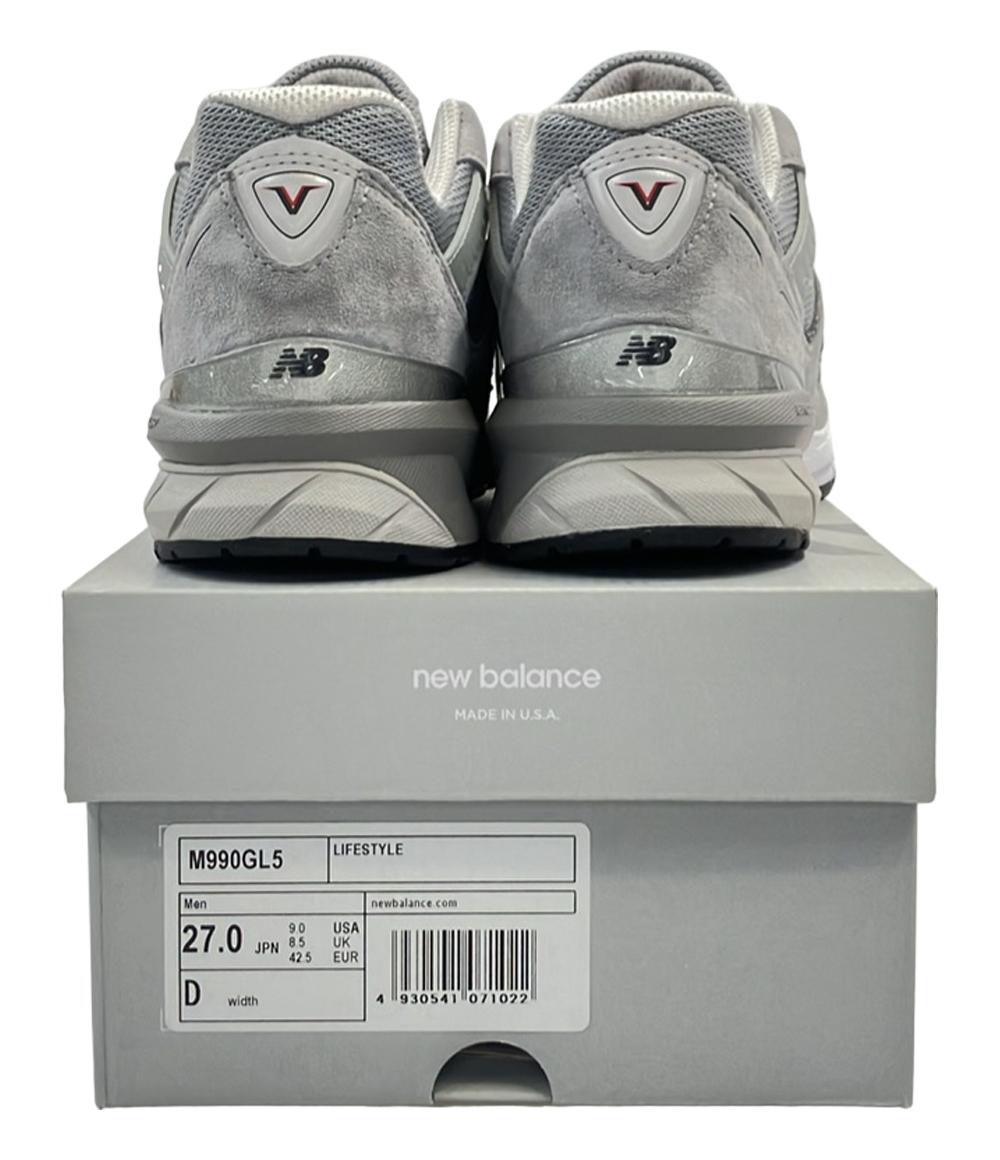 美品 ニューバランス ローカットスニーカー M990GL5 メンズ SIZE 27.0 (L) NEW BALANCE