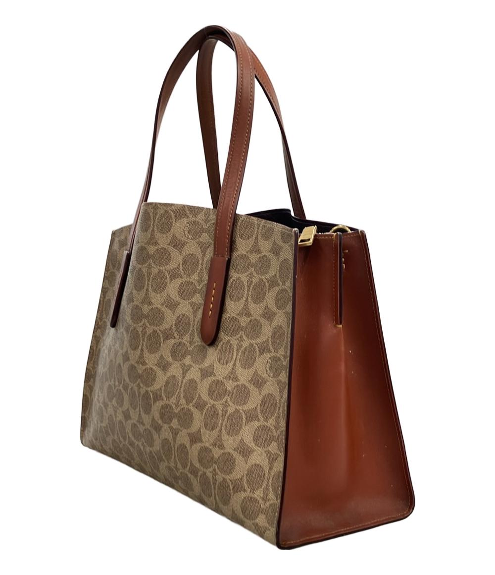 COACH ハンドバッグ ショルダーバッグ 2WAY 斜め掛け チャーリー キャリーオール キャンバス シグネチャー 31210 レディース コーチ