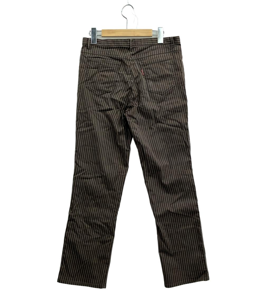 バーバリーブラックレーベル ロングパンツ ストライプ レディース SIZE 79 (XL) BURBERRY BLACK LABEL