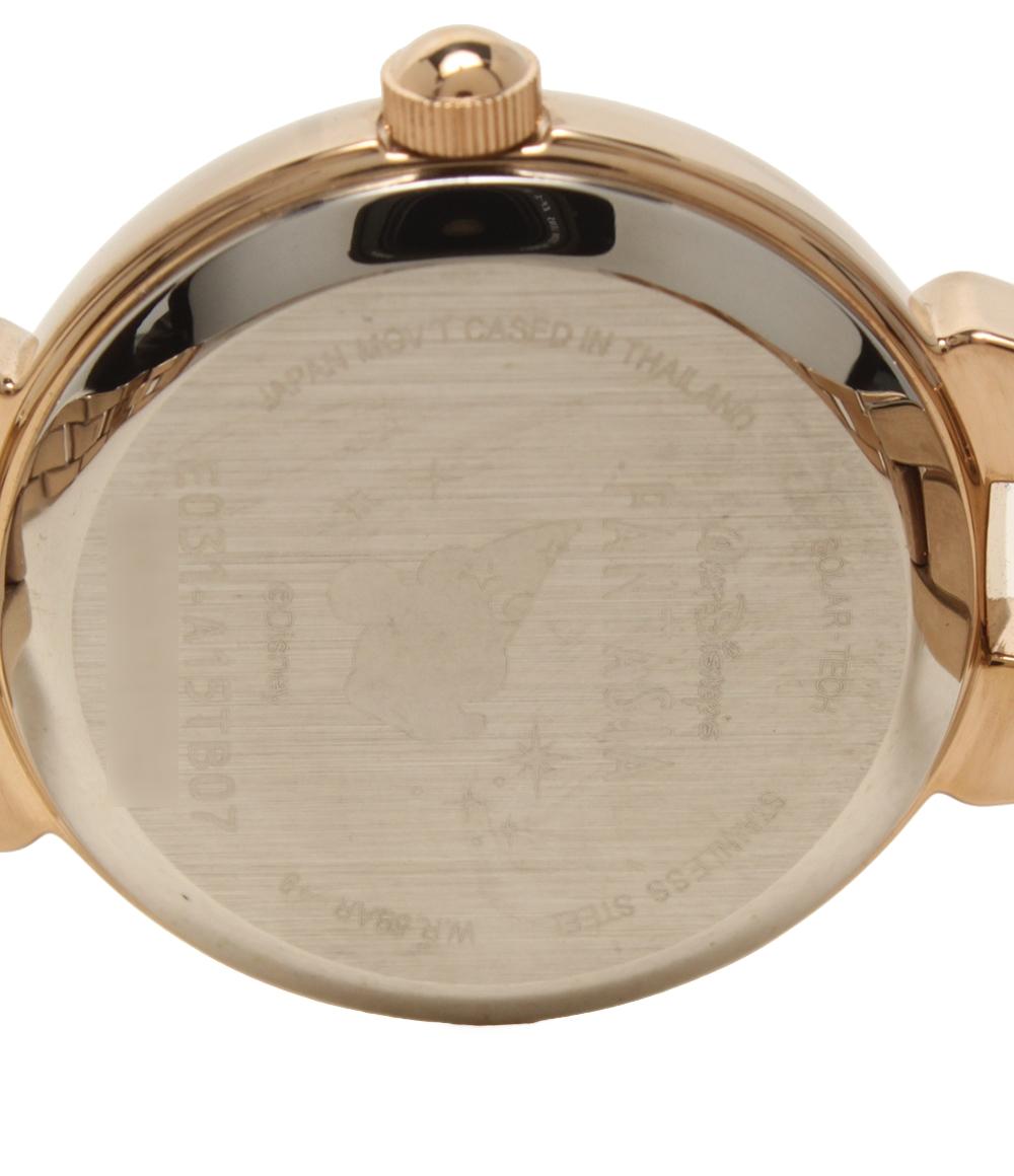 美品 CITIZEN 腕時計 ディズニー ファンタジア ウィッカ wicca ソーラー ネイビー系 E031-A15TB07 レディース シチズン