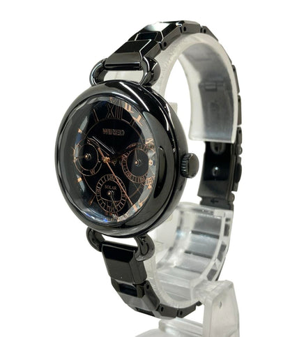 SEIKO 腕時計 WIRED ワイアード ソーラー ブラック V14J-0BN0 メンズ セイコー