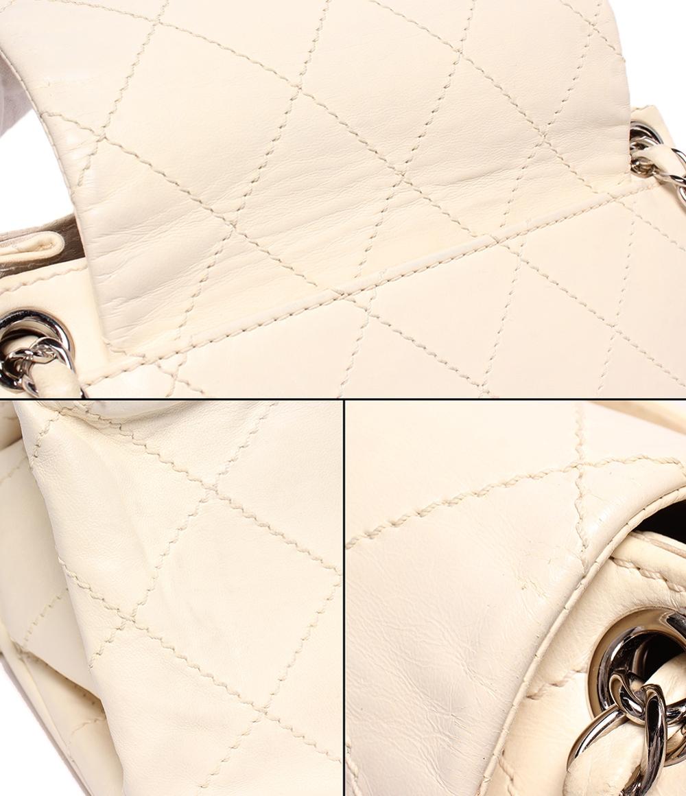 CHANEL チェーンショルダーバッグ 肩掛け シルバー金具 2.55 ワイルドステッチ ダブルチェーン シングルフラップ ワイルドステッチ レディース