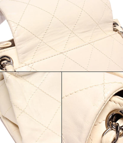 CHANEL チェーンショルダーバッグ 肩掛け シルバー金具 2.55 ワイルドステッチ ダブルチェーン シングルフラップ ワイルドステッチ レディース