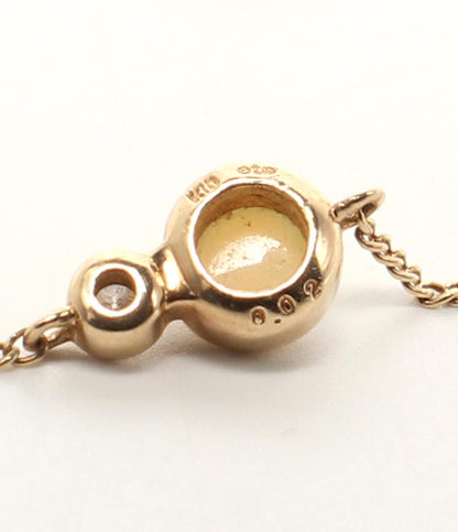 美品 ete ブレスレット K10 ダイヤ 0.02ct オパール レディース エテ