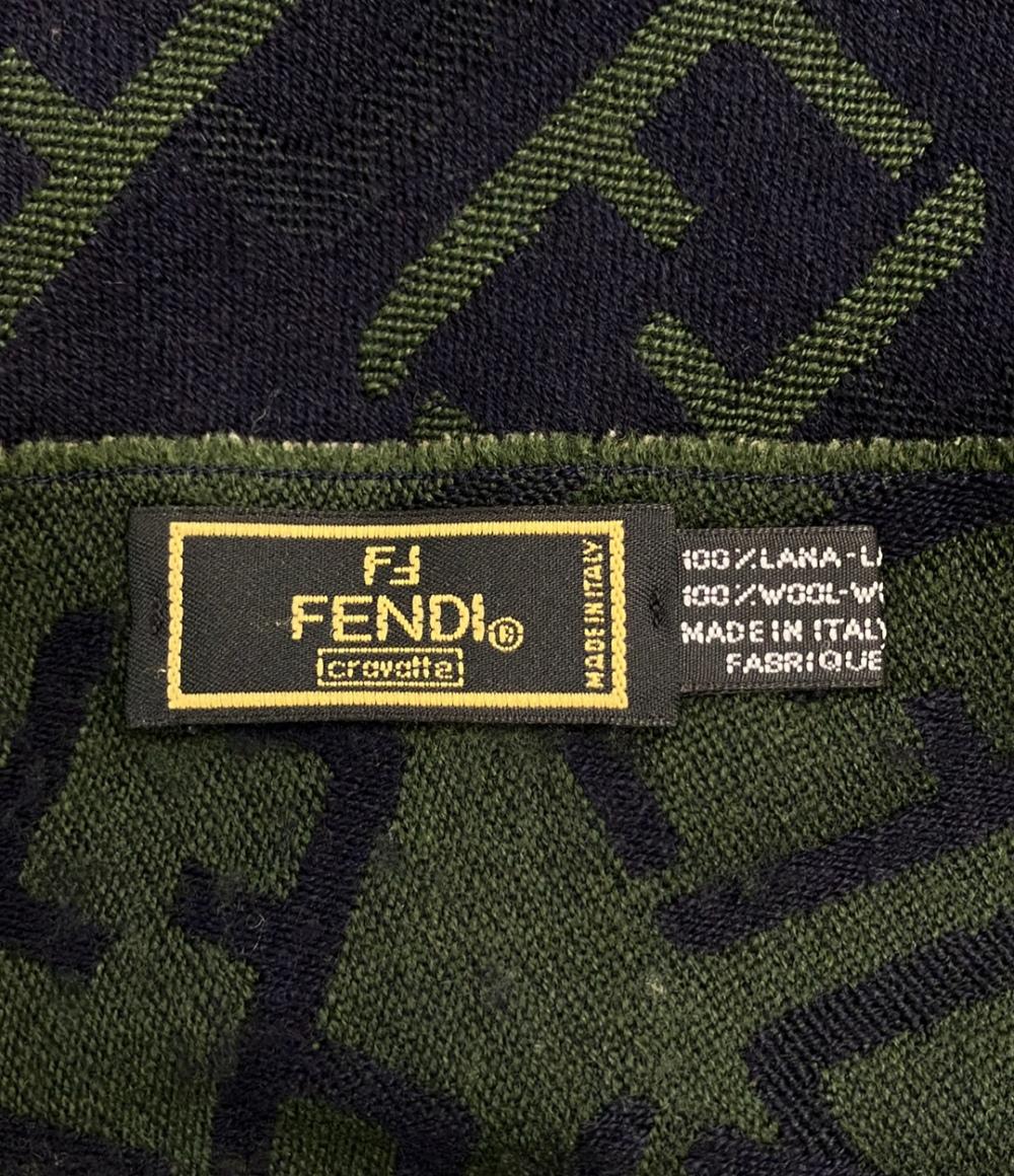 FENDI マフラー ウール100% ズッカ柄 z773823 ユニセックス フェンディ