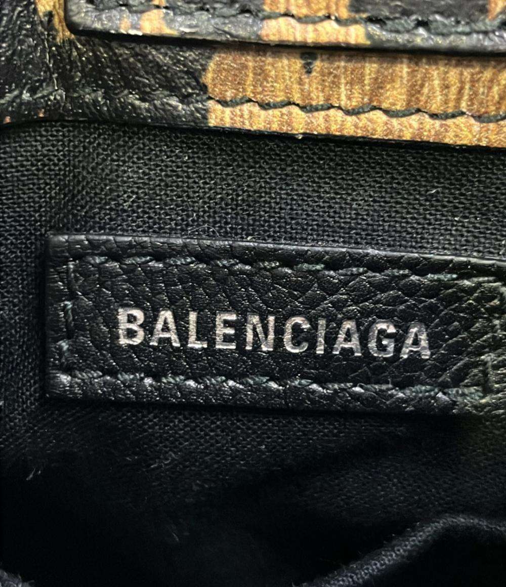 BALENCIAGA ショルダーバッグ 斜め掛け ショッピングフォンホルダー レオパード 593826 メンズ レディース バレンシアガ