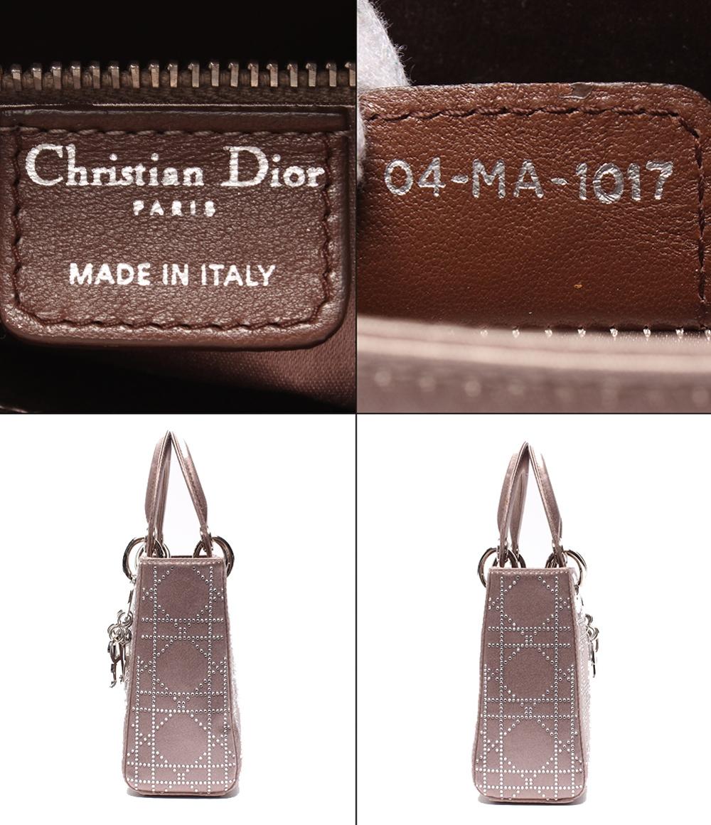 クリスチャンディオール ハンドバッグ ラインストーン サテン レディディオール Christian Dior