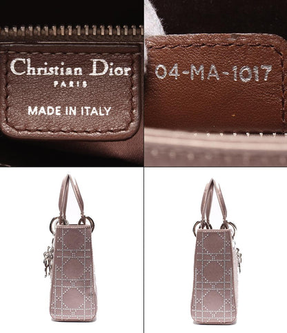 クリスチャンディオール ハンドバッグ ラインストーン サテン レディディオール Christian Dior