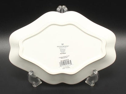 美品 WEDGWOOD ダイヤディッシュ 皿 22cm インタグリオ プラチナ ウェッジウッド