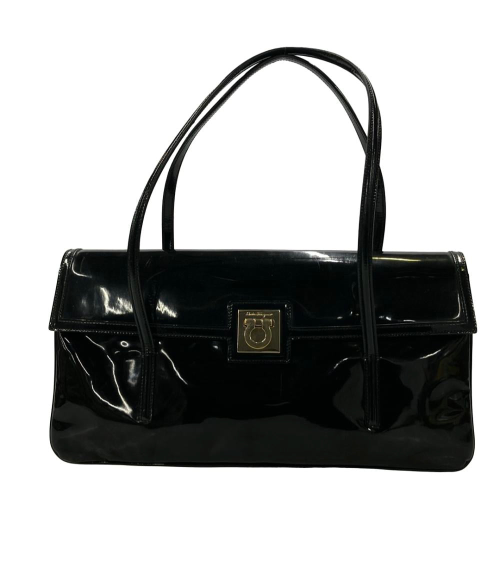 Salvatore Ferragamo ショルダーバッグ 肩掛け エナメル ガンチーニ AB 21 2804 レディース サルヴァトーレフェラガモ