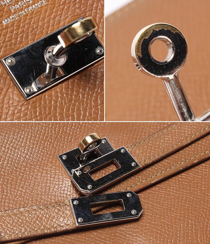 HERMES 長財布 X刻印 シルバー金具 ヴォーエプソン ケリー・ウォレット レディース エルメス