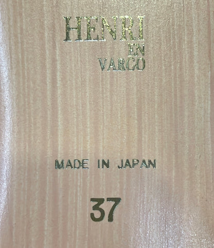 美品 HENRI EN VARGO パンプス リボンストリングスフラットシューズ レディース SIZE 37 ヘンリエンヴァーゴ