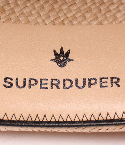 美品 SUPER DUPER 麦わら帽子 パナマハット メンズ スーパーデューパー