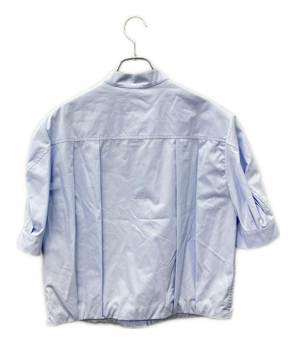 美品 Salvatore Ferragamo 半袖ブラウス ノーカラーブラウス レディース SIZE 38 (S) サルヴァトーレフェラガモ