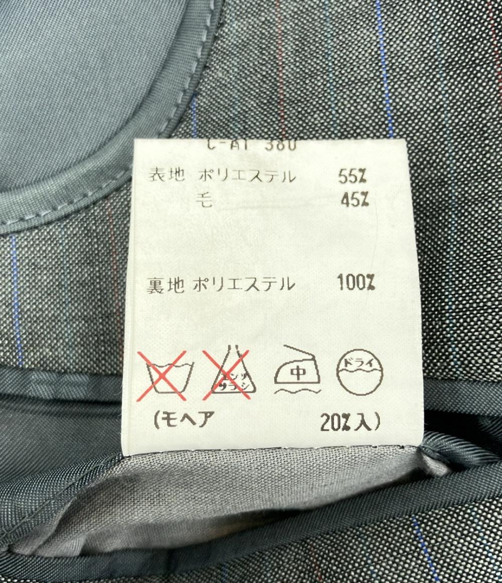 美品 スキャバル ウール混ストライプ柄テーラードジャケット ショルダーパッド メンズ SIZE 92AB3 Scabal