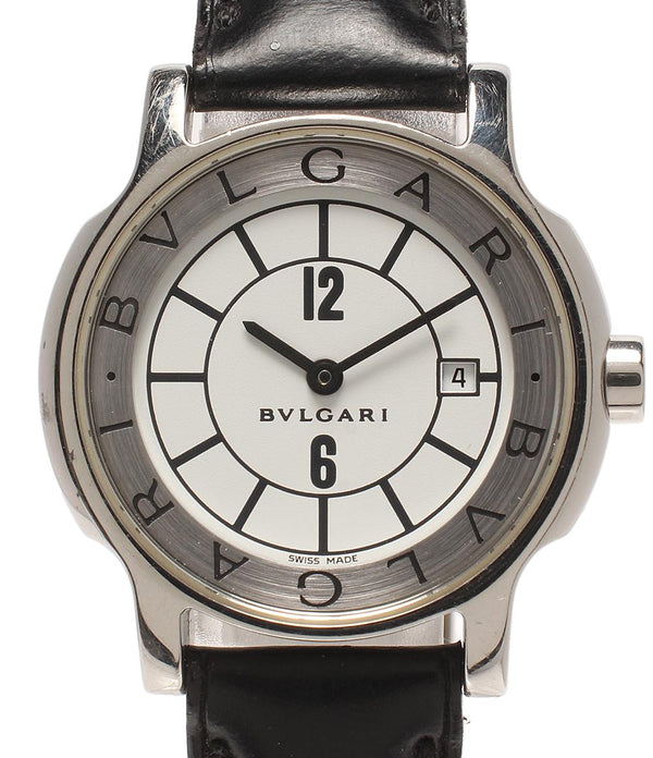 BVLGARI 腕時計 ソロテンポ Solotempo クオーツ ホワイト ST29S レディース ブルガリ