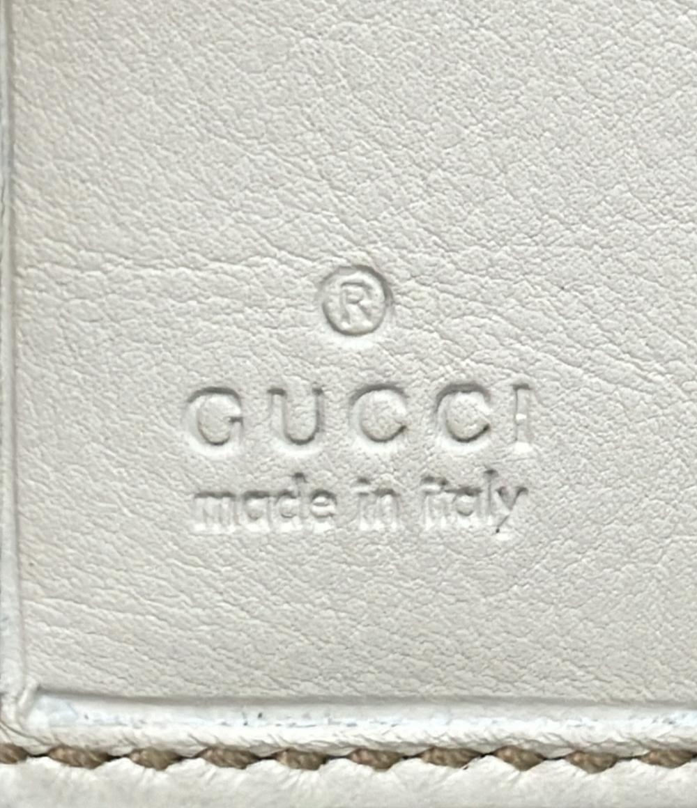 美品 GUCCI Wホック二つ折り財布 GGキャンバス 203549 4276 レディース