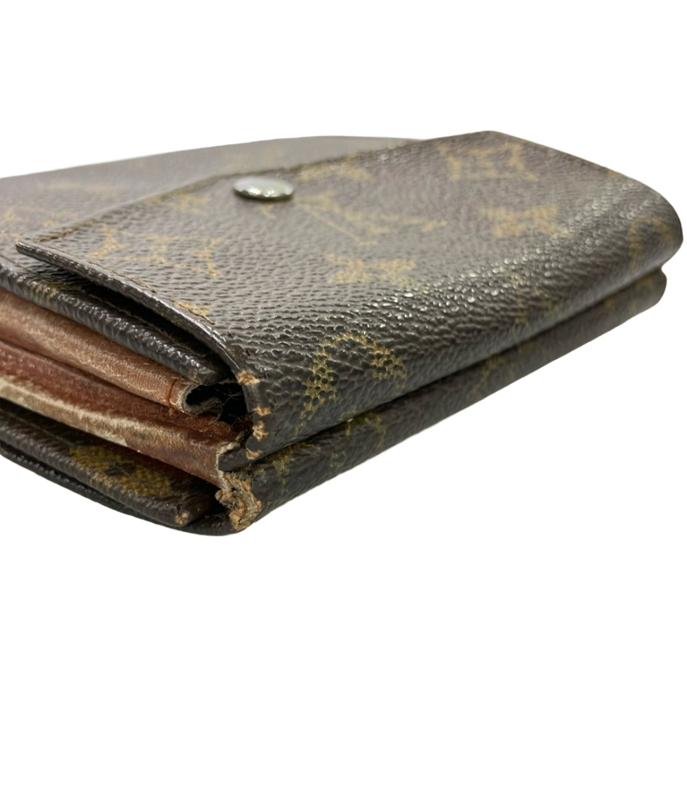 LOUIS VUITTON ダブルホック 二つ折り財布 モノグラム ポルトモネ ビエ