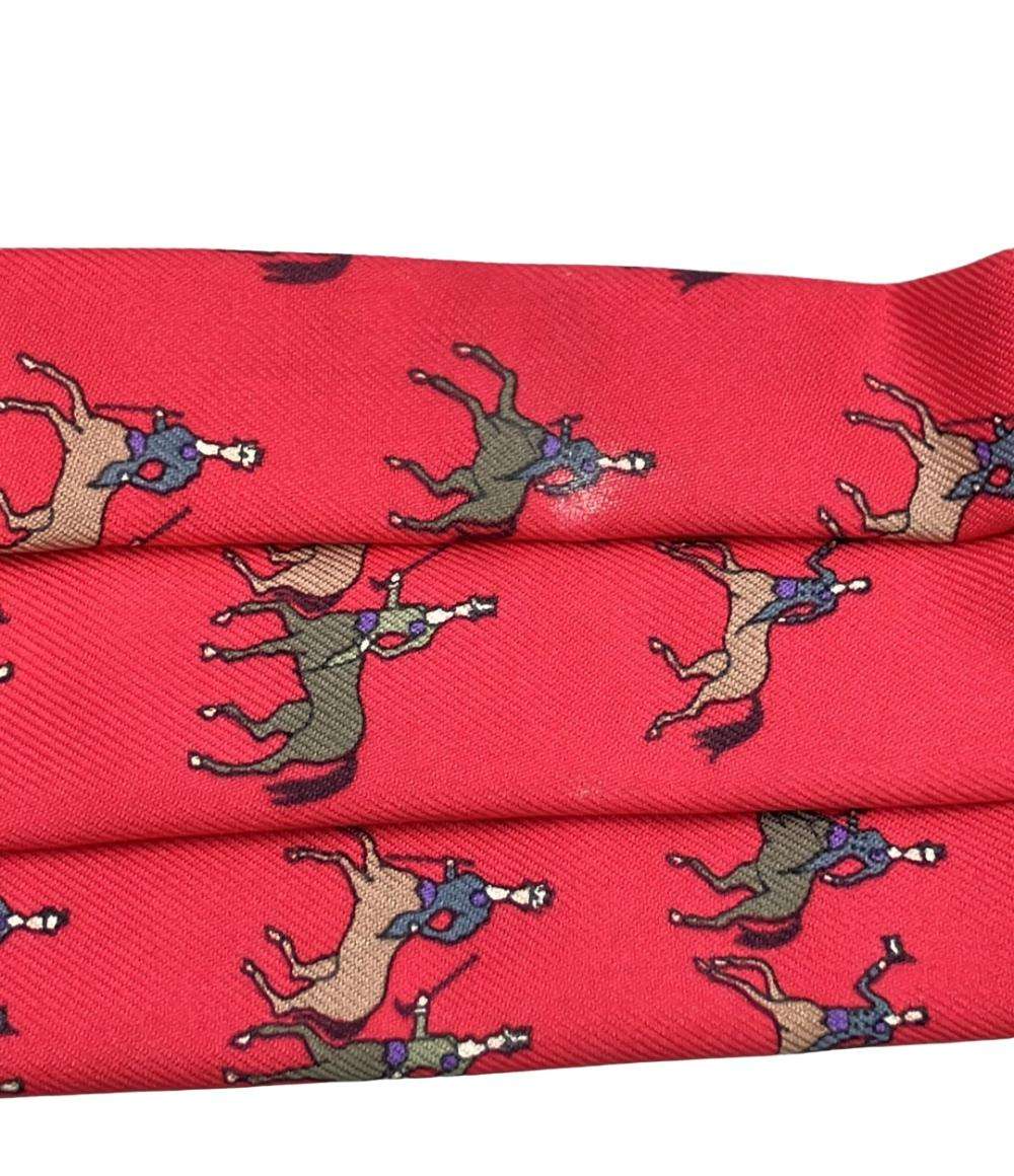 HERMES アスコットタイ シルク100% メンズ エルメス